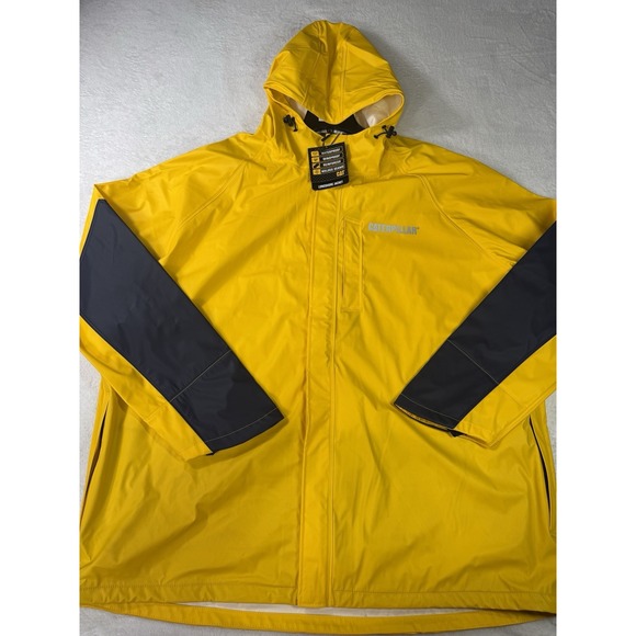 Cat Other - Caterpillar Longshore Waterproof Rain Jacket Mens 4XL Hooded Wind Rain Proof NWT